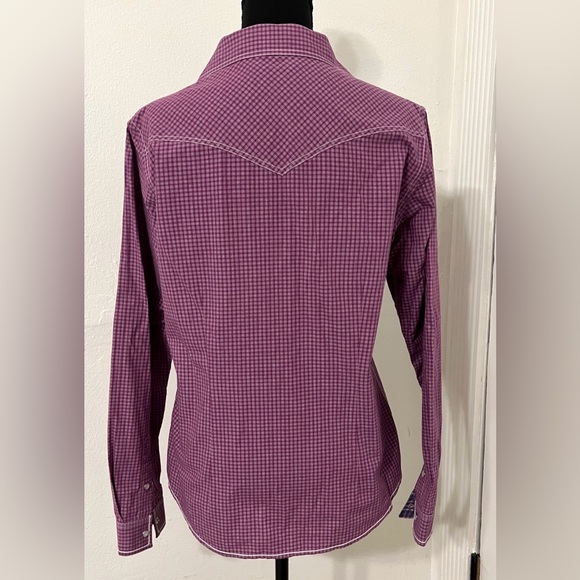 Panhandle Pearl Snap Shirt Check Western Long Sleeve 100% Cotton VISUAL photo - Picture 3 of 8